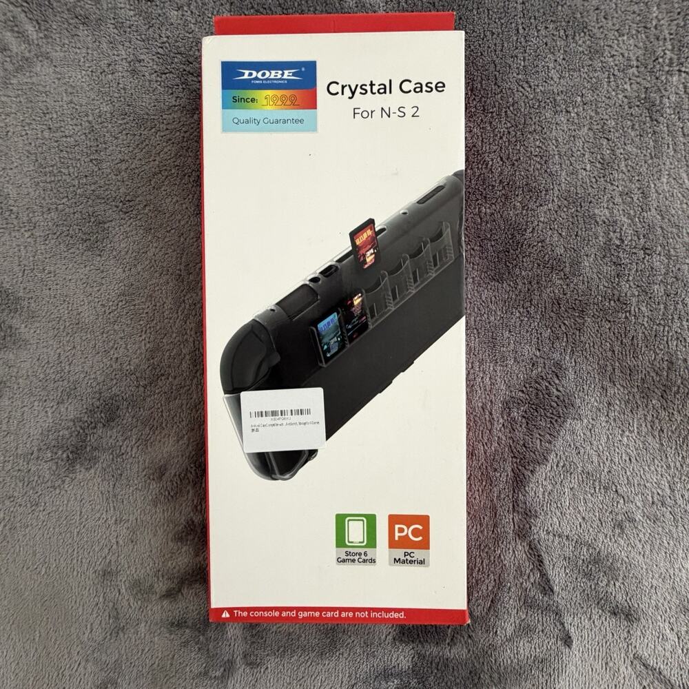 Dobe Crystal Case Protective Shell for Nintendo Switch-2 Stores 6 Game Cards